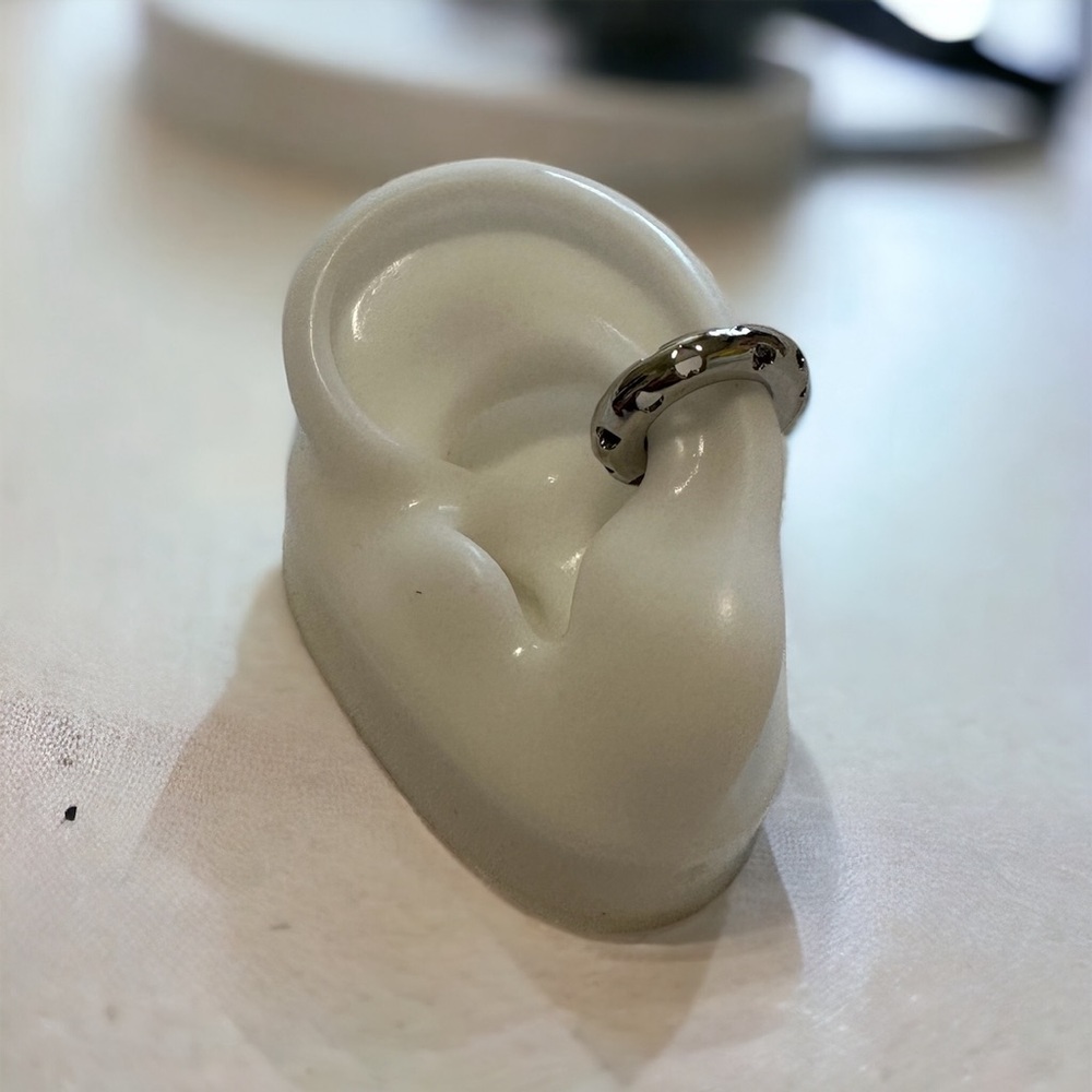 Silver ear cuff heart shape cuff mini heart shape high quality silver jewelry